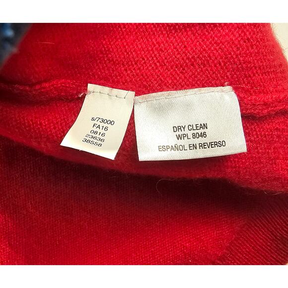 100% Cashmere charter club red M long sleeve winter warm minimalist lightweight - Picture 5 of 7